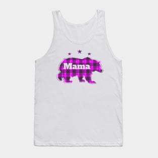 Womens Plaid Mama Bear Stars - Ideal For Grandma Too Tank Top